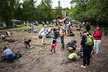 Große Pflanzaktion von den Heckenrettern und Bezirksamt Mitte – Asphaltsprenger 2026 – Foto: Linus Koch Große Pflanzaktion von den Heckenrettern und Bezirksamt Mitte – Asphaltsprenger 2026 – Foto: Linus Koch